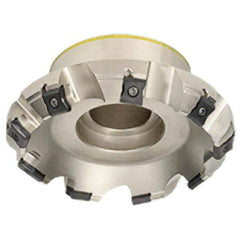 Iscar - 4" Cut Diam, 1-1/2" Arbor Hole, 0.295" Max Depth of Cut, 45° Indexable Chamfer & Angle Face Mill - 8 Inserts, LN.. 1506... Insert, Right Hand Cut, 8 Flutes, Series F45LN - Exact Industrial Supply