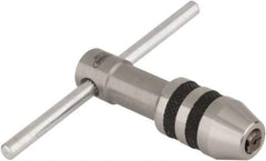 General - #0 to #8 Tap Capacity, T Handle Tap Wrench - 2-1/4" Overall Length - Exact Industrial Supply