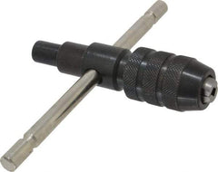 Made in USA - 1/2 to 3/4" Tap Capacity, T Handle Tap Wrench - 4-1/2" Overall Length - Exact Industrial Supply