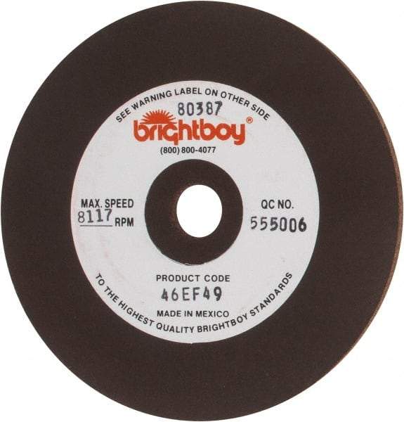 Cratex - 4" Diam x 1/2" Hole x 1/8" Thick, 46 Grit Surface Grinding Wheel - Coarse Grade - Exact Industrial Supply