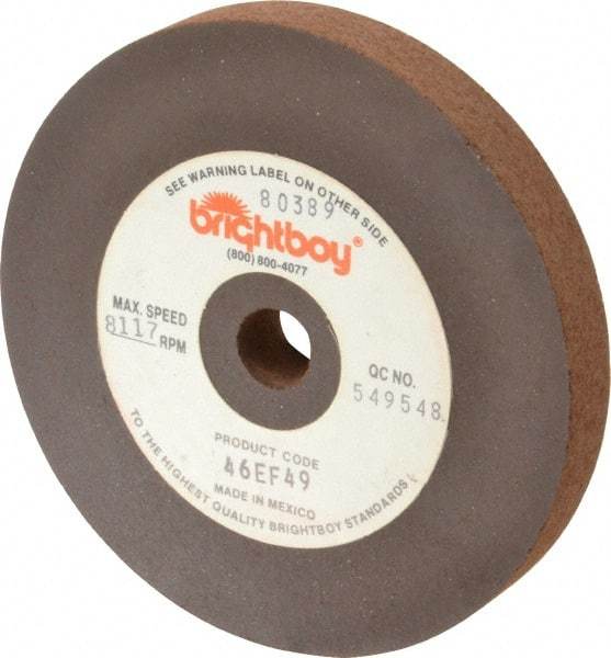 Cratex - 4" Diam x 1/2" Hole x 1/2" Thick, 46 Grit Surface Grinding Wheel - Coarse Grade - Exact Industrial Supply