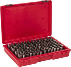 Value Collection - 125 Piece, 0.501-0.625 Inch Diameter Plug and Pin Gage Set - Plus 0.0002 Inch Tolerance, Class ZZ - Exact Industrial Supply