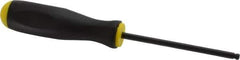 Bondhus - 3/16" Hex Ball End Driver - 3.8" Blade Length, Ergonomic Molded Cushion Grip Handle, 204mm OAL - Exact Industrial Supply