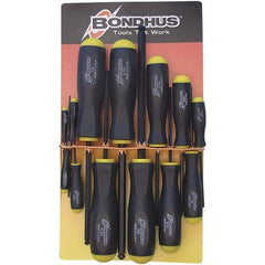 Bondhus - 13 Piece, 0.05 to 3/8" Ball End Hex Driver Set - Comes in Vinyl Pouch - Exact Industrial Supply