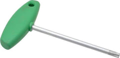 Wiha - T45 Standard Torx Key - Flag-Style, 5.91" Length Under Head, 150mm OAL - Exact Industrial Supply