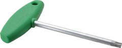 Wiha - T50 Standard Torx Key - Flag-Style, 5.91" Length Under Head, 150mm OAL - Exact Industrial Supply