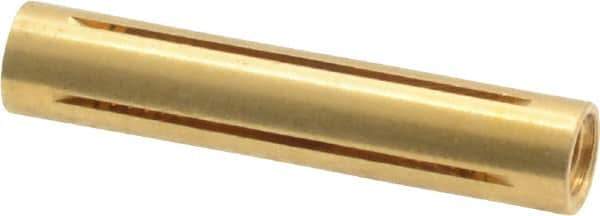 Made in USA - 3/16" Diam Through Hole Barrel Cylinder - 1" Barrel Length, Eccentric Slot - Exact Industrial Supply
