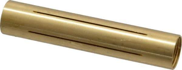 Made in USA - 1/2" Diam Through Hole Barrel Cylinder - 2-1/2" Barrel Length, Eccentric Slot - Exact Industrial Supply