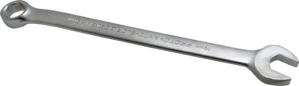 Proto - 19mm 6 Point Offset Combination Wrench - 15° Head Angle, 11-1/32" OAL, Steel, Satin Finish - Exact Industrial Supply