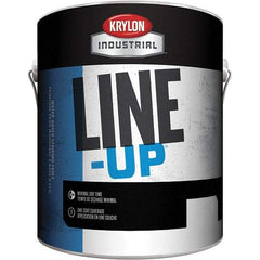 Krylon - White Striping Paint - 350' Coverage at 4" Wide, Water-Based Formula - Exact Industrial Supply