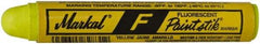 Markal - Fluorescent Yellow Marker/Paintstick - Oil Base Ink - Exact Industrial Supply