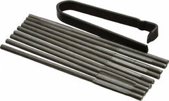 Made in USA - 3-1/4" Long x 0.135" Thick Midget Lap - 0.105" Arbor Diam, 10 Piece Set - Exact Industrial Supply