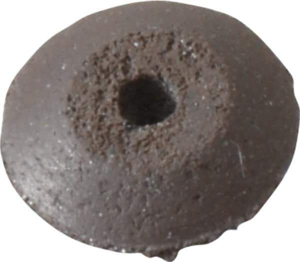 Cratex - 3/8" Diam x 1/16" Hole x 3/32" Thick, Surface Grinding Wheel - Silicon Carbide, Medium Grade, Rubber Bond, No Recess - Exact Industrial Supply