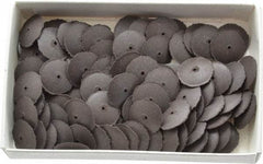 Cratex - 5/8" Diam x 1/16" Hole x 3/32" Thick, Surface Grinding Wheel - Silicon Carbide, Medium Grade, Rubber Bond, No Recess - Exact Industrial Supply