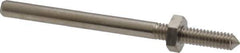 Value Collection - 1/8" Shank No. 6 Abrasive Point Mandrel - 1-3/4" Length, 1/8" Hole Compatibility, for Cones, Points & Rubberized Points - Exact Industrial Supply