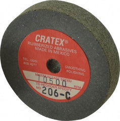 Cratex - 2" Diam x 1/4" Hole x 3/8" Thick, Surface Grinding Wheel - Silicon Carbide, Coarse Grade, 10,500 Max RPM, Rubber Bond, No Recess - Exact Industrial Supply