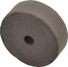 Cratex - 1-1/2" Diam x 1/4" Hole x 1/2" Thick, Surface Grinding Wheel - Silicon Carbide, Medium Grade, 15,000 Max RPM, Rubber Bond, No Recess - Exact Industrial Supply