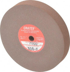 Cratex - 3" Diam x 1/4" Hole x 1/2" Thick, Surface Grinding Wheel - Silicon Carbide, Fine Grade, 7,000 Max RPM, Rubber Bond, No Recess - Exact Industrial Supply