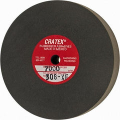 Cratex - 3" Diam x 1/4" Hole x 1/2" Thick, Surface Grinding Wheel - Silicon Carbide, Extra Fine Grade, 7,000 Max RPM, Rubber Bond, No Recess - Exact Industrial Supply