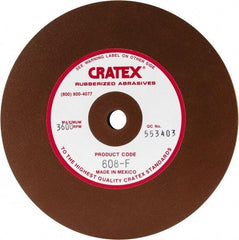 Cratex - 6" Diam x 1/2" Hole x 1/2" Thick, Surface Grinding Wheel - Silicon Carbide, Fine Grade, 3,600 Max RPM, Rubber Bond, No Recess - Exact Industrial Supply