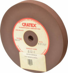 Cratex - 6" Diam x 1/2" Hole x 3/4" Thick, Surface Grinding Wheel - Silicon Carbide, Fine Grade, 3,600 Max RPM, Rubber Bond, No Recess - Exact Industrial Supply
