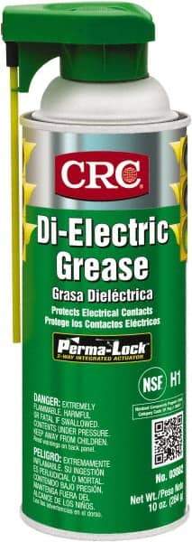 CRC - 16 oz Aerosol Silicone General Purpose Grease - Opaque White, Food Grade, 400°F Max Temp, NLGIG 2, - Exact Industrial Supply