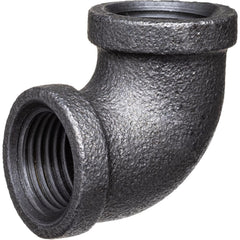 Black Pipe Fittings; Fitting Type: Elbow; Fitting Size: 1-1/4″; Material: Malleable Iron; Finish: Black; Fitting Shape: 90 ™ Elbow; Thread Standard: NPT; Connection Type: Threaded; Lead Free: No; Standards: ASME ™B1.2.1;  ™ASME ™B16.3