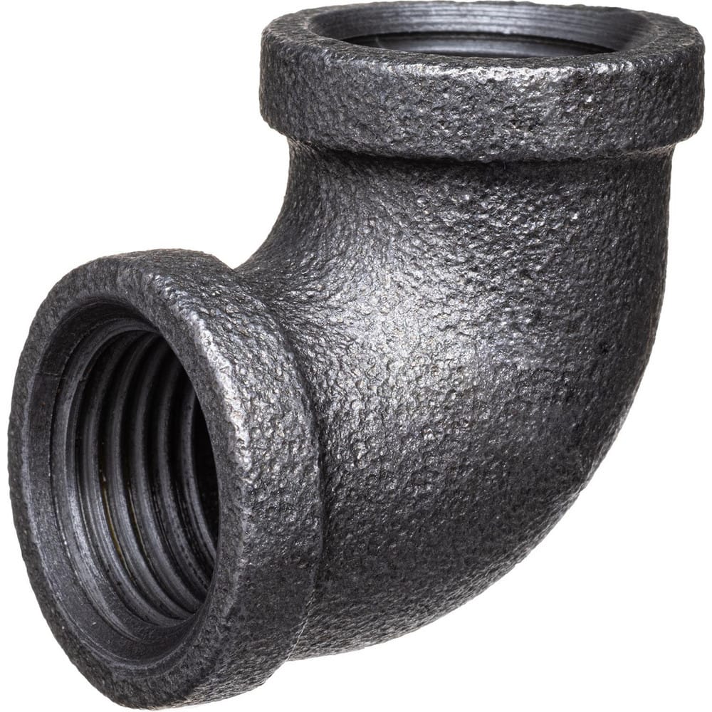 Black Pipe Fittings; Fitting Type: Elbow; Fitting Size: 4″; Material: Malleable Iron; Finish: Black; Fitting Shape: 90 ™ Elbow; Thread Standard: NPT; Connection Type: Threaded; Lead Free: No; Standards: ASME ™B1.2.1;  ™ASME ™B16.3;  ™UL Listed