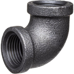 Black Pipe Fittings; Fitting Type: Elbow; Fitting Size: 1/8″; Material: Malleable Iron; Finish: Black; Fitting Shape: 90 ™ Elbow; Thread Standard: NPT; Connection Type: Threaded; Lead Free: No; Standards: ASME ™B1.2.1;  ™ASME ™B16.3;  ™UL Listed