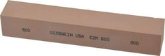 Made in USA - 600 Grit Aluminum Oxide Square Polishing Stone - Super Fine Grade, 1" Wide x 6" Long x 1" Thick - Exact Industrial Supply