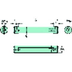 CXS-A22-04-06 Cylindrical Shank With Flat To CoroTurn® XS Double-Ended Adaptor - Exact Industrial Supply