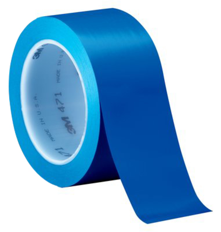 List 471 4" x 36 ydsVinyl Tape - Blue - Exact Industrial Supply