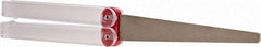 DMT - 9-1/2" OAL Fine Flat Sharpener Diamond File - 3/4" Wide x 1/16" Thick, 4 LOC, Red, 600 Grit - Exact Industrial Supply