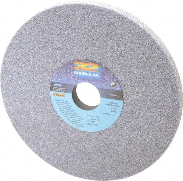 Norton - 8" Diam x 1-1/4" Hole x 1/2" Thick, H Hardness, 46 Grit Surface Grinding Wheel - Aluminum Oxide, Type 1, Coarse Grade, 3,105 Max RPM, Vitrified Bond, No Recess - Exact Industrial Supply