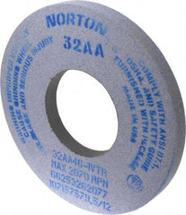 Norton - 12" Diam x 5" Hole x 1" Thick, I Hardness, 46 Grit Surface Grinding Wheel - Aluminum Oxide, Type 1, Coarse Grade, 2,070 Max RPM, Vitrified Bond, No Recess - Exact Industrial Supply