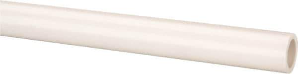 Made in USA - 1/2" Pipe, 5' Long PVC Unthreaded Plastic Pipe Nipple - 600 Max psi, 0.608" ID x 0.84" OD, Schedule 40, White - Exact Industrial Supply