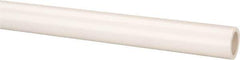 Made in USA - 1/2" Pipe, 5' Long PVC Unthreaded Plastic Pipe Nipple - 600 Max psi, 0.608" ID x 0.84" OD, Schedule 40, White - Exact Industrial Supply