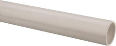 Made in USA - 1-1/2" Pipe, 5' Long PVC Unthreaded Plastic Pipe Nipple - 330 Max psi, 1.59" ID x 1.9" OD, Schedule 40, White - Exact Industrial Supply