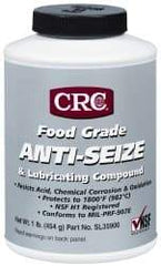 CRC - 16 oz Bottle High Temperature Anti-Seize Lubricant - Aluminum, -65 to 1,800°F, Opaque Off-White, Food Grade, Water Resistant - Exact Industrial Supply