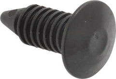 Made in USA - 9/32" Hole Diam, Ratchet Shank, Nylon Panel Rivet - 0.891" Length Under Head, 1/12" to 1/2" Material Thickness, 5/8" Head Diam - Exact Industrial Supply