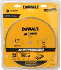 DeWALT - 10" Diam, 5/8" Arbor Hole Diam, Wet & Dry Cut Saw Blade - Diamond-Tipped, Standard Round Arbor - Exact Industrial Supply