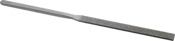 Strauss - 8-1/2" OAL Coarse Equalling Needle Diamond File - 7/16" Wide x 7/64" Thick, 4-3/8 LOC, 181 Grit - Exact Industrial Supply
