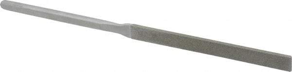 Strauss - 8-1/2" OAL Fine Equalling Needle Diamond File - 7/16" Wide x 7/64" Thick, 4-3/8 LOC, 91 Grit - Exact Industrial Supply