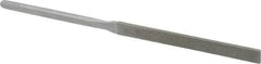 Strauss - 8-1/2" OAL Fine Equalling Needle Diamond File - 7/16" Wide x 7/64" Thick, 4-3/8 LOC, 91 Grit - Exact Industrial Supply