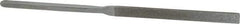 Strauss - 8-1/2" OAL Medium Equalling Needle Diamond File - 7/16" Wide x 7/64" Thick, 4-3/8 LOC, 126 Grit - Exact Industrial Supply