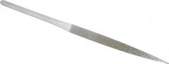 Strauss - 8-1/2" OAL Coarse Three Square Needle Diamond File - 3/8" Wide x 3/8" Thick, 4-3/8 LOC, 181 Grit - Exact Industrial Supply