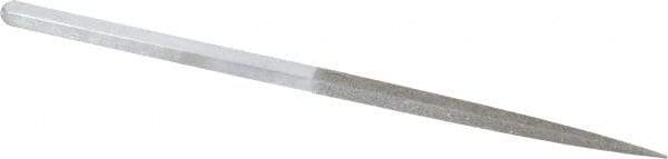 Strauss - 8-1/2" OAL Medium Square Needle Diamond File - 1/4" Wide x 1/4" Thick, 4-3/8 LOC, 126 Grit - Exact Industrial Supply