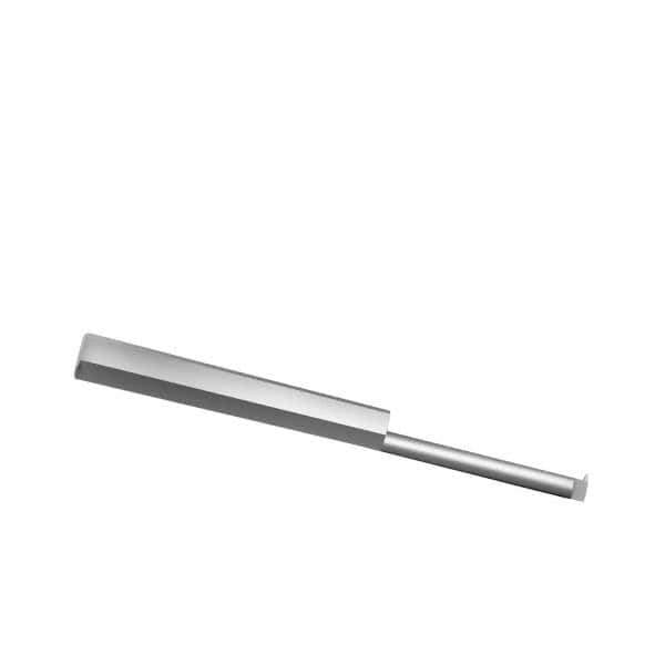 Accupro - 1" Cutting Depth, 18 to 56 TPI, 0.18" Diam, Internal Thread, Solid Carbide, Single Point Threading Tool - Bright Finish, 2-1/2" OAL, 1/4" Shank Diam, 0.04" Projection from Edge, 60° Profile Angle - Exact Industrial Supply