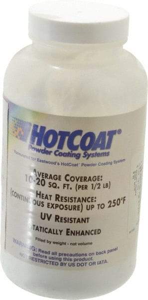 Made in USA - 8 oz White Paint Powder Coating - Polyurethane, 10 Sq Ft Coverage - Exact Industrial Supply