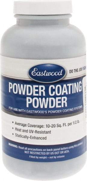 Made in USA - 8 oz Argent Silver Base Coat Paint Powder Coating - Polyurethane, 10 Sq Ft Coverage - Exact Industrial Supply